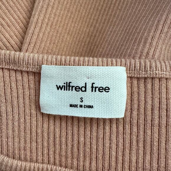 Aritzia Wilfred Free Cut-Out Knit Mini Dress Soft Terracotta - Picture 13 of 14